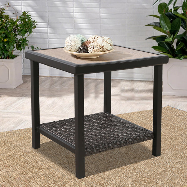 Arlmont & Co. Montasir Square Outdoor Side Table & Reviews